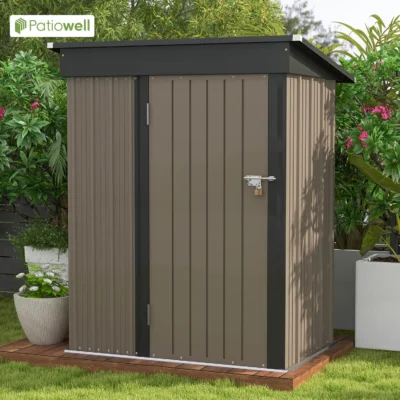 Patiowell 5x3 FT Outdoor Metal Shed for Backyard Garden Patio Lawn
